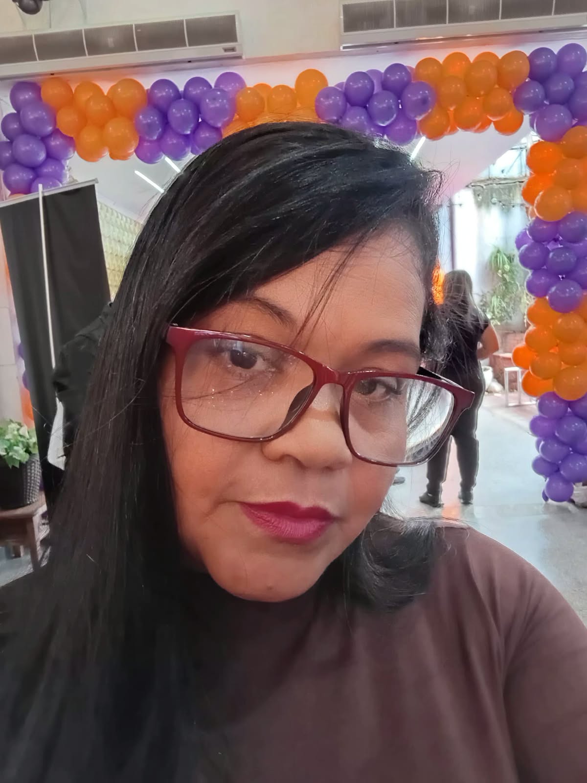 Ieda em evento com balões